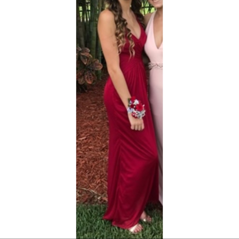 Red maxi dress